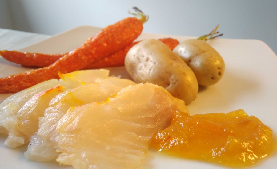 Recette cabillaud fumé au safran et légumes printaniers