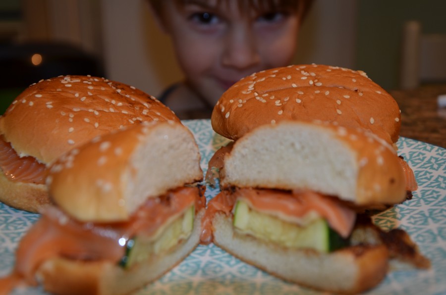 La recette du Burger au saumon fumé