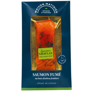 Saumon gravlax fumé - 150g, Non tranché