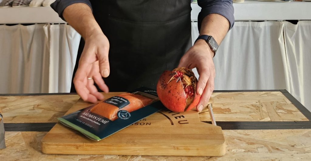 Recette toast saumon crème grenade