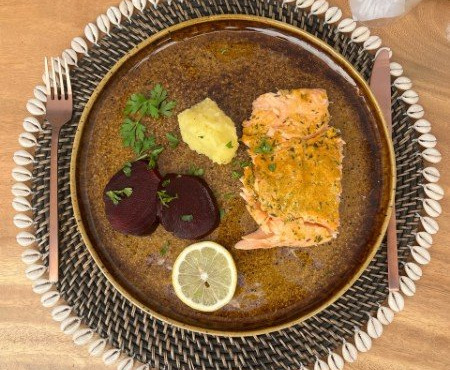 Menu Foie gras et Saumon à cuire aux épices